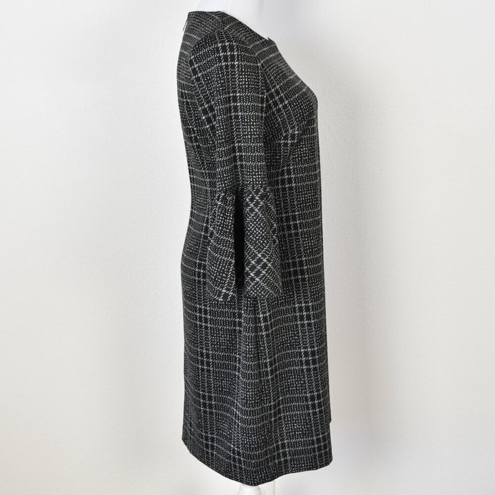Calvin Klein Plaid Bell Sleeve Dress - 6 - Picture 7 of 9